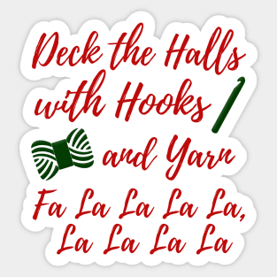 Crochet Deck the Halls Yarn + Hooks Crafts Sticker